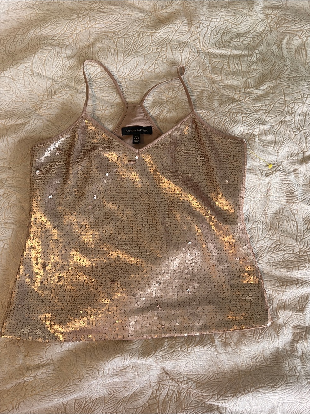 Banana Republic Rose Gold Sequin Camisole